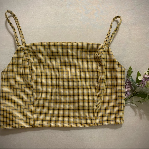 Yellow Plaid Tank Top - Picture 1 of 7